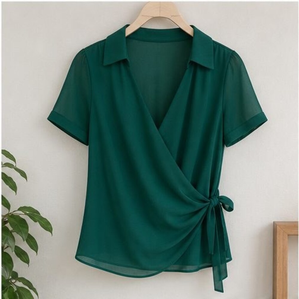 Emerald Smocked Top